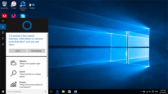 Hướng dẫn kích hoạt trợ lý ảo Cortana trên Windows 10 và các thao tác